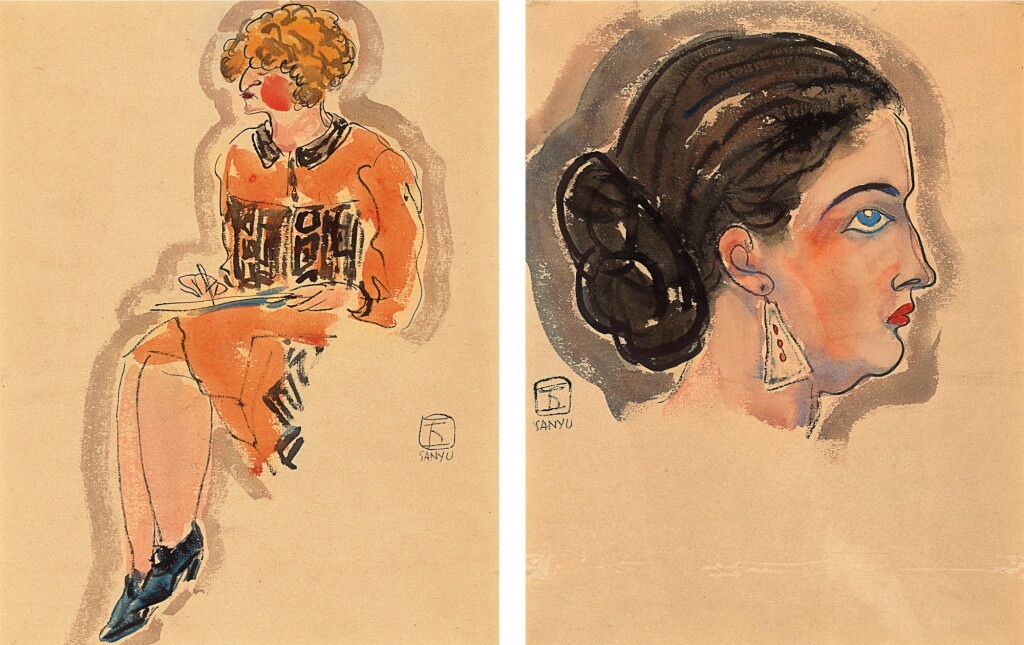 View full screen - View 1 of Lot 261. Sanyu 常玉 | i. Woman with Curly Red Hair ii. Woman i. 紅捲髮女士 ii. 女士.