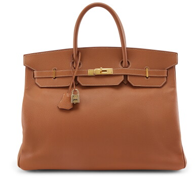 View full screen - View 1 of Lot 121. Vintage Gold Courchevel Birkin 40 Gold Hardware, 1998.