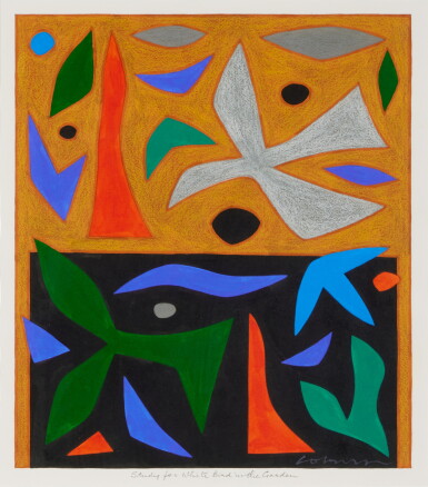 View full screen - View 1 of Lot 303. Study for White Bird in the Garden.
