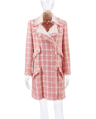 View full screen - View 1 of Lot 100. CHANEL | MULTICOLOR CHECK COAT.