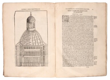 View full screen - View 1 of Lot 103. De L'Orme, Nouvelles inventions pour bien bastir, Paris, 1561, contemporary limp vellum.