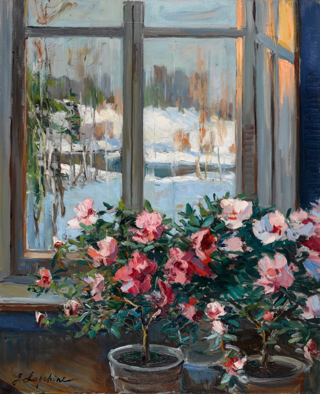 View full screen - View 1 of Lot 67. Azaleas by a Window.