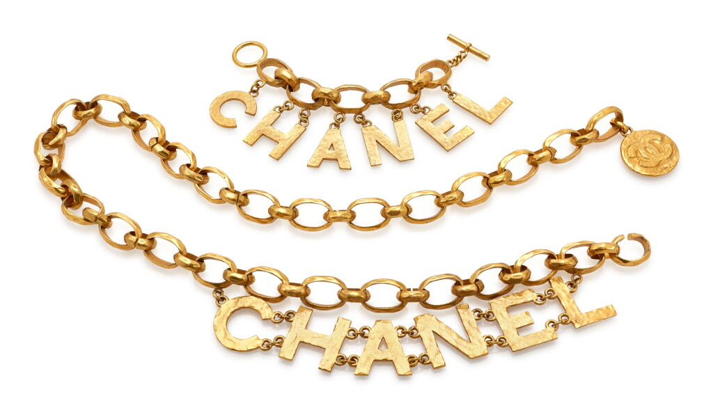 View full screen - View 1 of Lot 151. CHARM BELT AND BRACELET, CHANEL.