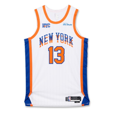 View full screen - View 1 of Lot 148. Tyler Kolek New York Knicks 2024-2025 Game Issued City Edition Jersey.