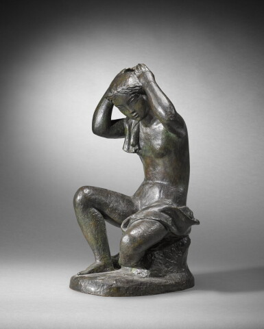 View full screen - View 1 of Lot 96. Nu se coiffant (Seated Nude combing her hair).