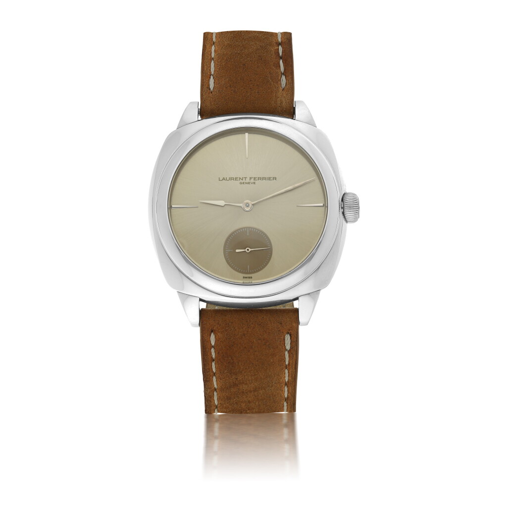 View full screen - View 1 of Lot 91. LAURENT FERRIER | GALET SQUARE, A STAINLESS STEEL CUSHION FORM AUTOMATIC WRISTWATCH CIRCA 2015.
