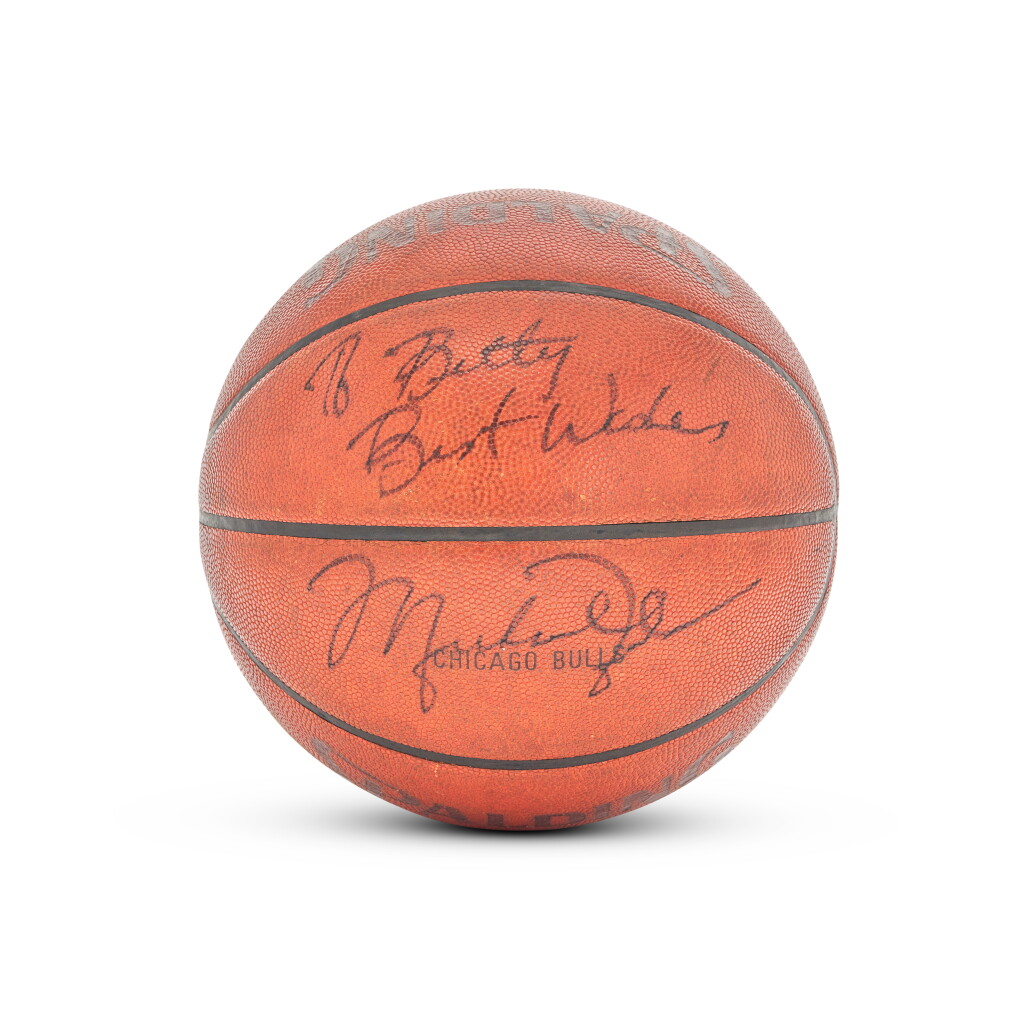View full screen - View 1 of Lot 13. Michael Jordan Signed Basketball | Likely Used.