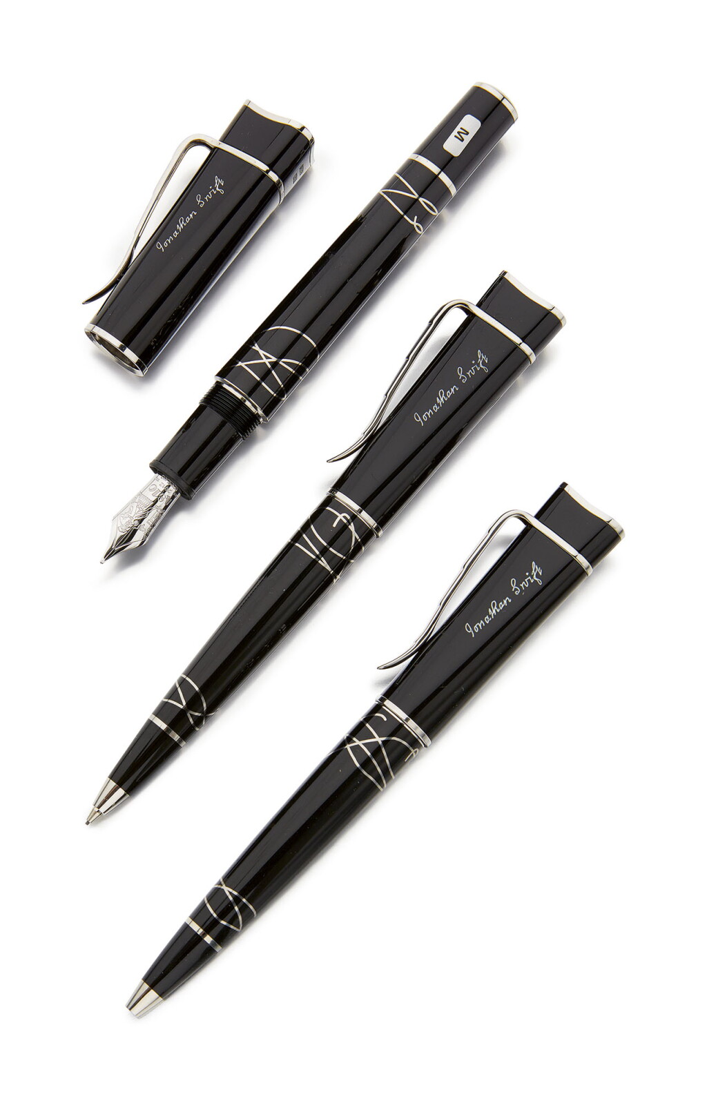 View full screen - View 1 of Lot 21. MONTBLANC | A LIMITED EDITION SET OF THREE PENS, CIRCA 2012.