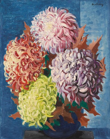 View full screen - View 1 of Lot 439. MOÏSE KISLING | CHRYSANTÈMES.