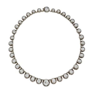View full screen - View 1 of Lot 121. Silver and Diamond Necklace.