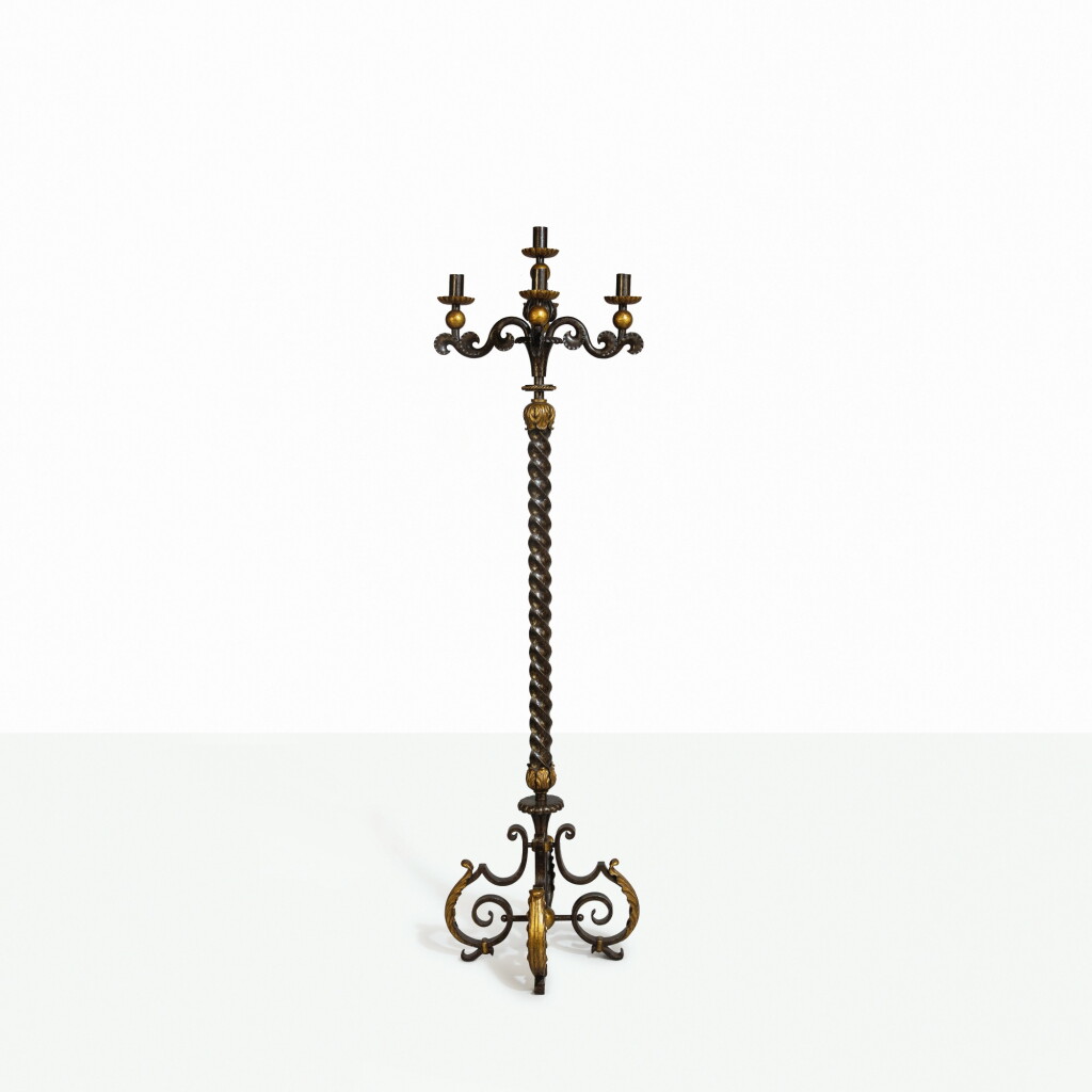 View full screen - View 1 of Lot 83. GILBERT POILLERAT | FLOOR LAMP.
