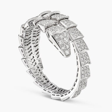 View full screen - View 1 of Lot 1724. Diamond 'Serpenti Viper' Bracelet | 寶格麗 | 鑽石 'Serpenti Viper' 手鐲.