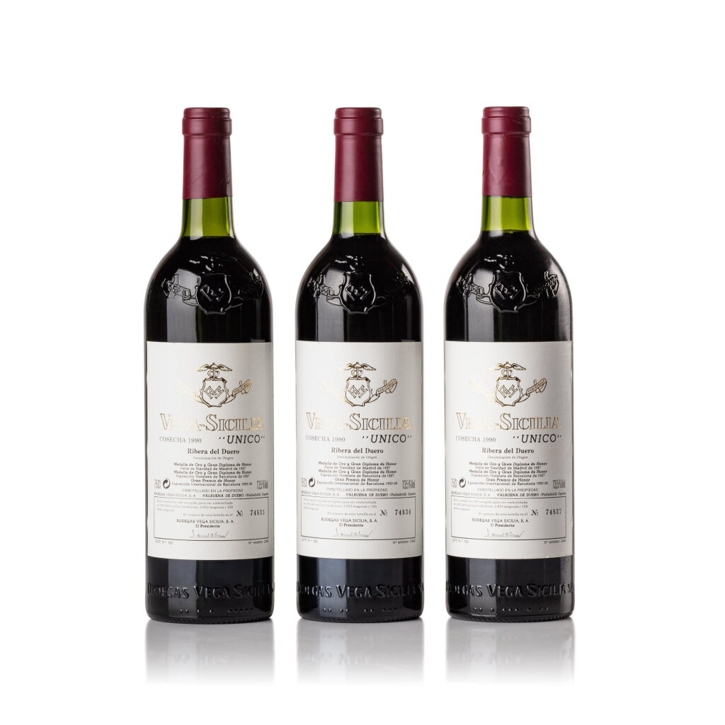 View full screen - View 1 of Lot 696. Vega Sicilia 'Unico' 1990 (3 BT).