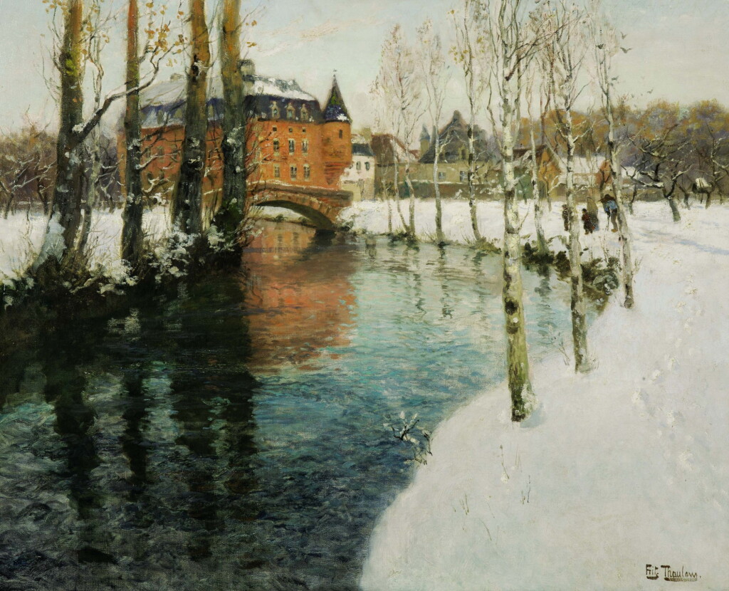 View full screen - View 1 of Lot 9. FRITS THAULOW | A CHÂTEAU IN NORMANDY.