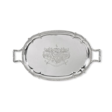 View full screen - View 1 of Lot 189. A pair of Victorian silver trays, Hayne & Cater, London, 1858.