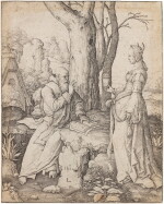 Ensemble 3 gravures : La Tentation de Saint Antoine, Saint Jérôme dans un paysage, Les Enfants guerriers.