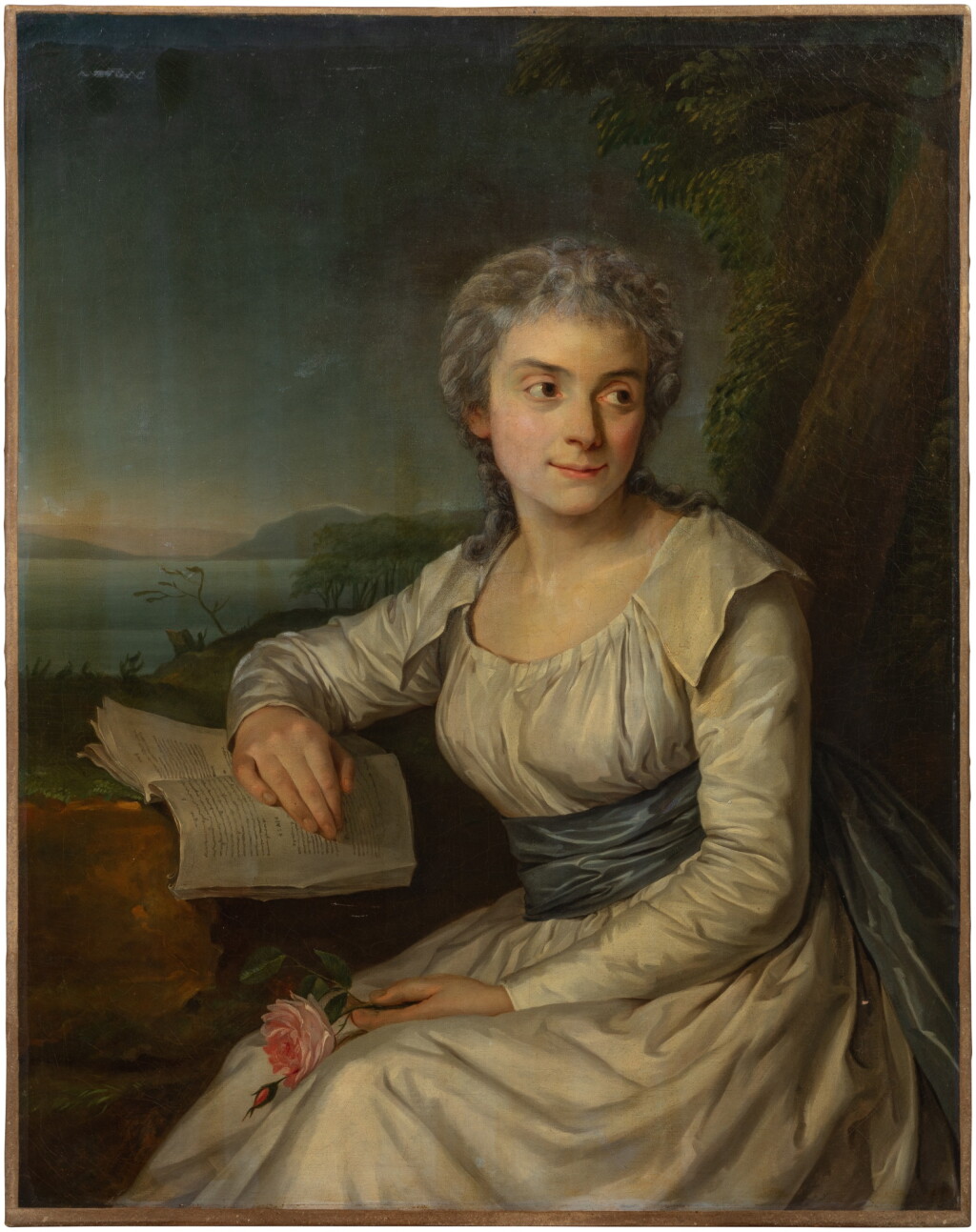 View full screen - View 1 of Lot 40. Portrait of the Countess de Lameth | Portrait de la Comtesse de Lameth.