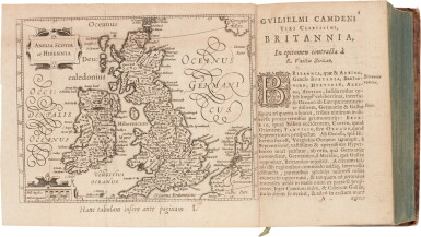 View full screen - View 1 of Lot 141. William Camden | Britannia, Amsterdam, 1617, contemporary calf.