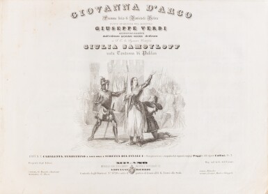 View full screen - View 1 of Lot 135. 18 partitions pour chant et piano tirés de divers opéras (La Pucelle d'Orléans, Les Deux Foscari, Attila, Alzire, Nabucco...). Avec la partition pour chant et piano de la version française d''Othello'" par Camille Du Locle, augmentée de la musique de ballet. .