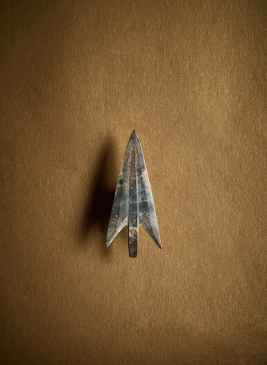 View full screen - View 1 of Lot 103. An archaic gray jade arrowhead, Shang dynasty .