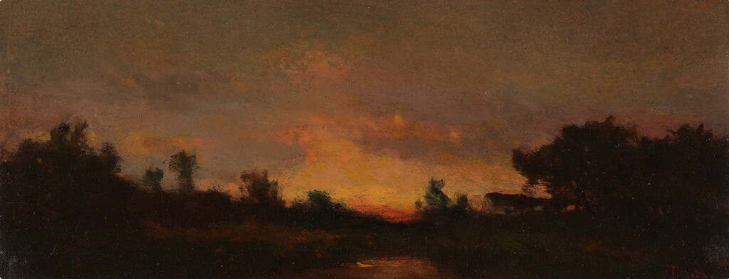 View full screen - View 1 of Lot 237. Landscape with Sunset.