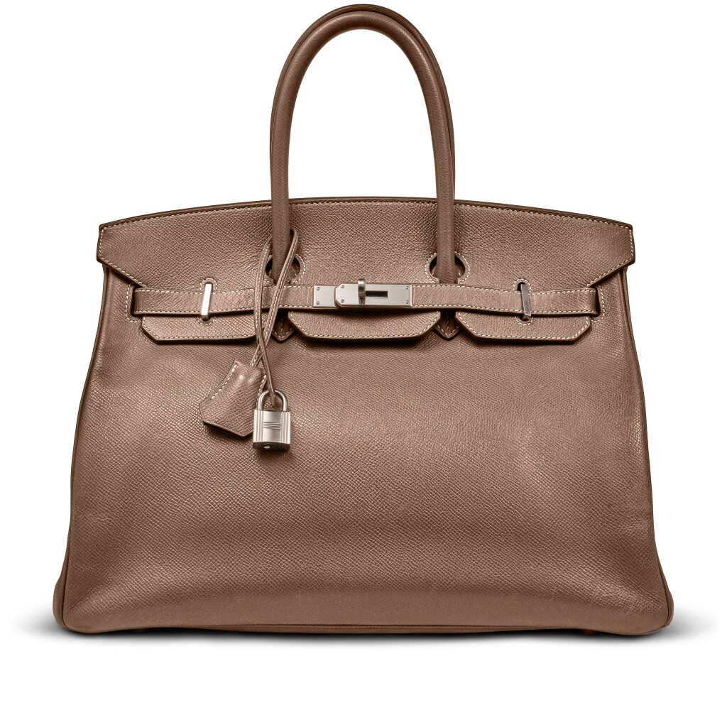 View full screen - View 1 of Lot 100. Limited Edition Etain and Bleu Thalassa Epsom Candy Birkin 35 Palladium Hardware, 2011.