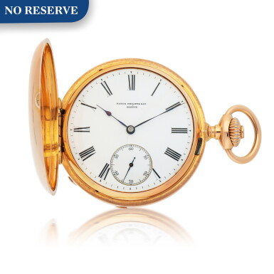 View full screen - View 1 of Lot 656. PATEK PHILIPPE | PINK GOLD HUNTING-CASED WATCH MADE IN 1892.