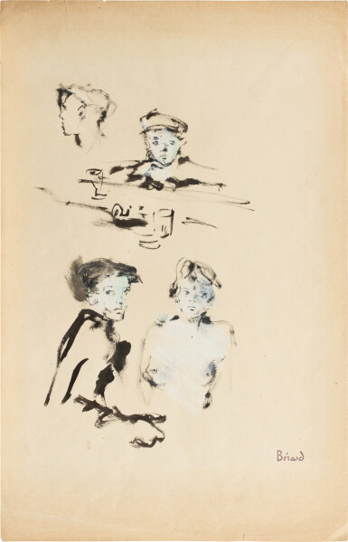 View full screen - View 1 of Lot 385. Differents studies for portraits.
