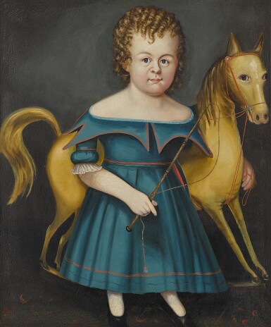 View full screen - View 1 of Lot 155. Portrait of Boy in Blue Dress.
