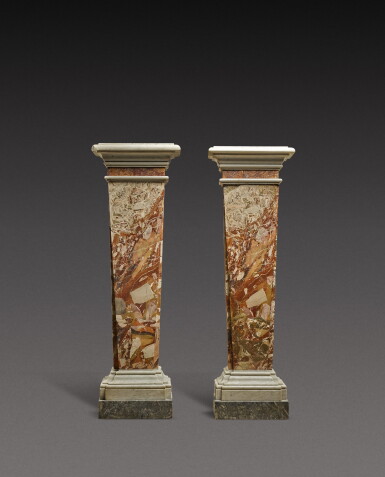 View full screen - View 1 of Lot 141. Italian, Rome or Naples, 18th century | Pair of Pilaster Columns.