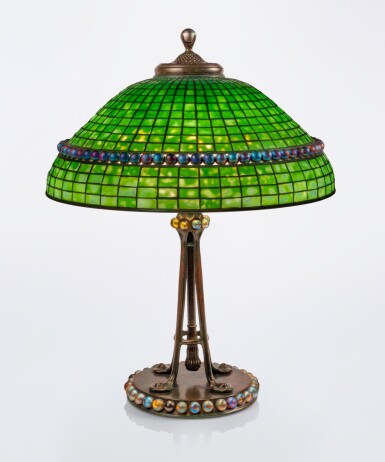 View full screen - View 1 of Lot 143. "Jeweled Geometric" Table Lamp.