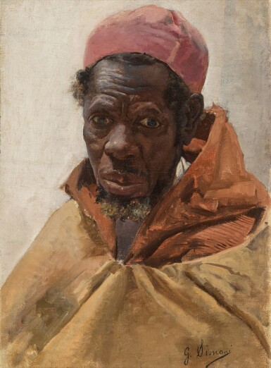 View full screen - View 1 of Lot 221. Man in a red fez.