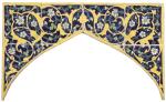 A monumental Safavid arched cuerda seca tile panel, Persia, first-quarter 16th century