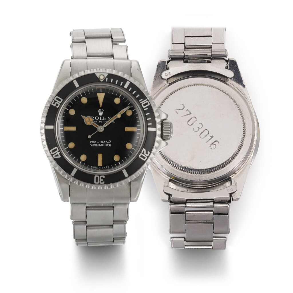 View full screen - View 1 of Lot 376. ROLEX | SUBMARINER "SOUTH AFRICAN ARMY", REF 5513, MILITARY STAINLESS STEEL WRISTWATCH WITH BRACELET, CIRCA 1970.