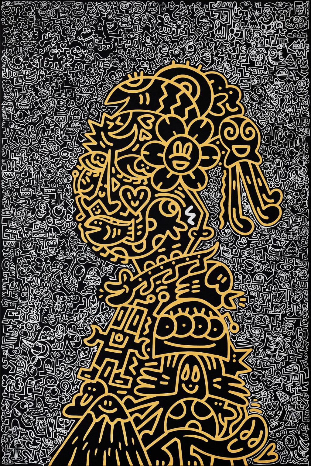 View full screen - View 1 of Lot 1154. Mr Doodle | Girl with a Doodle Earring 戴 DOODLE 耳環的少女.