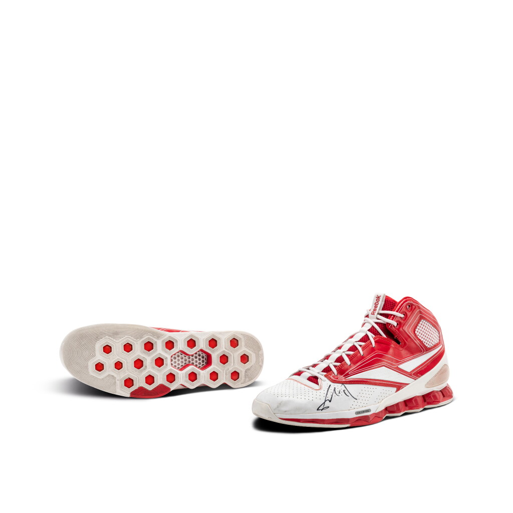 View full screen - View 1 of Lot 52. Yao Ming 'Final Career Game' Houston Rockets 2010-2011 Game Worn Sneakers | Matched to Final 5 Games of His Career.