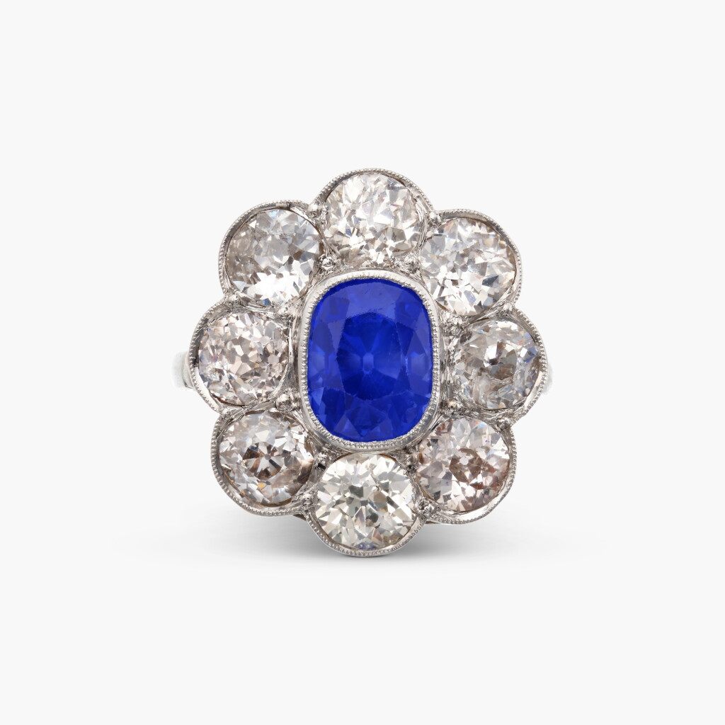 View full screen - View 1 of Lot 963. Sapphire and Diamond Ring.