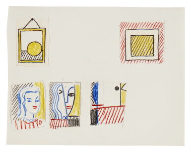 View full screen - View 1 of Lot 22. Portrait Triptych (Studies).
