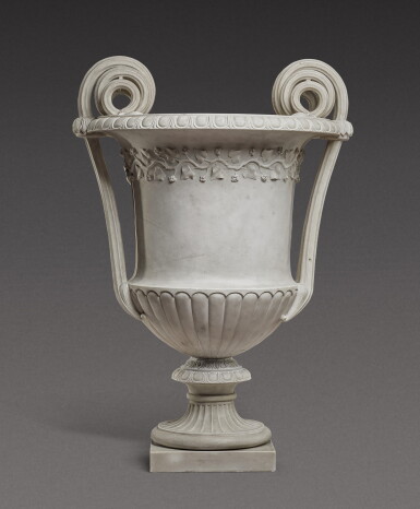 View full screen - View 1 of Lot 168. An Italian neoclassical carved marble vase, Rome, late 18th century/early 19th century.