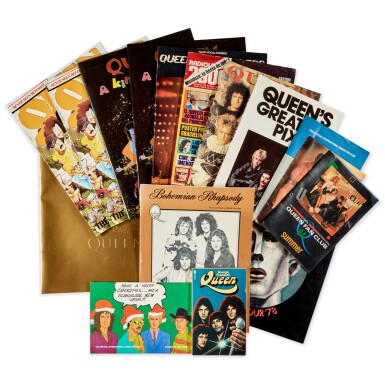 View full screen - View 1 of Lot 2056. Queen | Collection of books and pamphlets related to Queen.