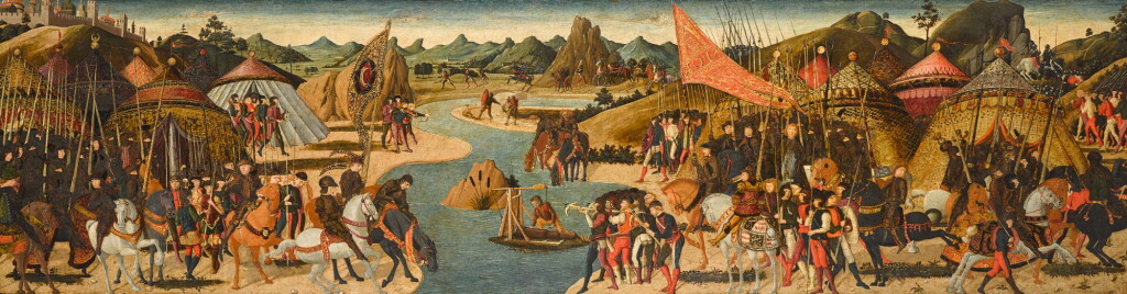 View full screen - View 1 of Lot 23. PAOLO UCCELLO | BATTLE ON THE BANKS OF A RIVER, PROBABLY THE BATTLE OF THE METAURUS (207 BCE) .