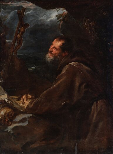 View full screen - View 1 of Lot 20. Saint Francis of Assisi in Prayer.