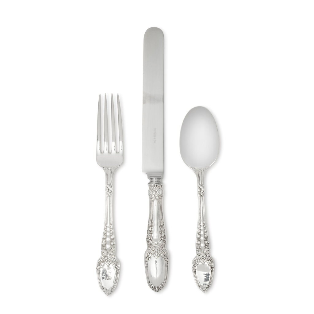 View full screen - View 1 of Lot 60. An American Silver Broom Corn Pattern Flatware Set, Tiffany and Co., New York, Early 20th Century.