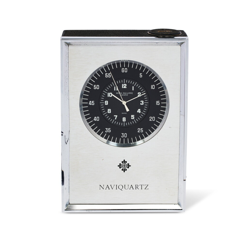 View full screen - View 1 of Lot 43. PATEK PHILIPPE | REFERENCE 1200, NAVIQUARTZ AN ALUMINUM DESK TIMEPIECE, MADE IN 1972.