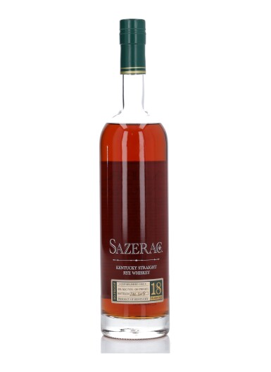 View full screen - View 1 of Lot 395. Sazerac Rye 18 Year Old 2008 Release 90 Proof 1985 (1 Bottle 75cl).