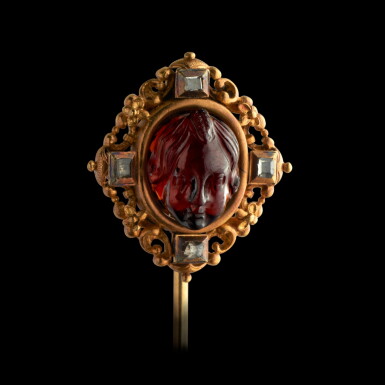 View full screen - View 1 of Lot 260. Cameo with the Head of Eros.