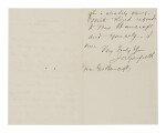 JAMES A. GARFIELD | A warm letter, written and signed by President Garfield in office, thanking George Bancroft for roses sent to the First Lady
