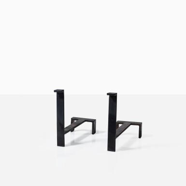 View full screen - View 1 of Lot 126. Pair of andirons.
