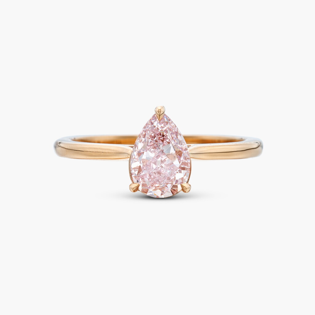 View full screen - View 1 of Lot 470. Fancy Purplish Pink Diamond Ring .