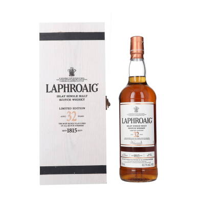 View full screen - View 1 of Lot 5326. Laphroaig 32 Year Old 46.6 abv NV (1 BT75).